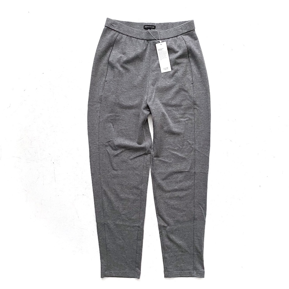 Eileen Fisher Nwt Cozy Brushed Terry Pocketed Slouch Ankle Pants Ash 1X